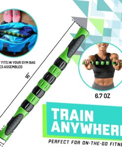 Elite Massage Roller Stick Targets Sore, Tight Leg Muscles to Prevent Cramps and Release Tension. It's Sturdy, Lightweight, Smooth Rolling and Thankfully This Lifesaver has Comfortable Handles.Green Green 16 Inch (Pack of 1) 16 71dk84zjVPL