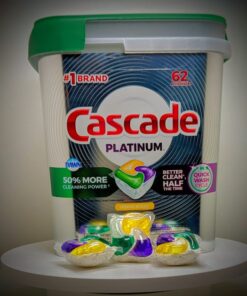 Cascade Platinum Dishwasher Pods, Dishwasher Detergent Pod, Dishwasher Soap Pod, Actionpacs Dish Washing Pod, Lemon, 62 Count Dishwasher Detergent Pods 62 Count (Pack of 1) 34 71dnJMXZdTL