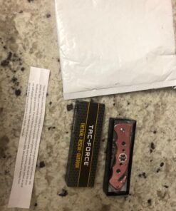 TAC Force TF-498 Series Spring Assist Folding Knife, Half-Serrated Blade, 4.5-Inch Closed Pink EMT 32 71doFIfIIZL