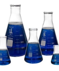 Alternative view of Karter Scientific Glass Flask 5 Piece Set, Narrow Mouth Erlenmeyer, Borosilicate 3.3 Glass - 50ml, 150ml, 250ml, 500ml, 1L, 213B2 50/150/250/500/1000ml
