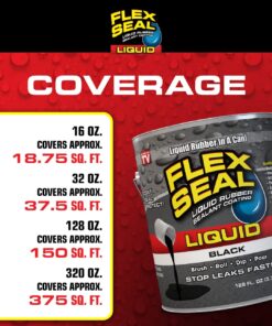 Flex Seal Liquid, 16 oz, Black, Liquid Rubber Coating Sealant, Waterproof, Flexible, Breathable, and UV Resistant, Roof Repair, Basements, RV, Campers, Trailers, Marine, EPDM, Masonry 27 71dpM2uWy0L 1