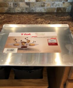 T-fal AirBake Natural Aluminum Cookie Sheet, 14" x 16", Silver 24 71dpvkqGhUL