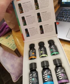 ArtNaturals Aromatherapy Top-6 Essential Oil Set - (6 x 10ml Bottles) - 100% Pure of The Highest Therapeutic Grade - Premium Gift Set – Lavender, Peppermint, Tea Tree, Eucalyptus 27 71drOcaIccL