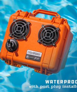 DemerBox DB2: Waterproof, Portable, and Rugged Outdoor Bluetooth Speakers. Loud Sound, 40+ hr Battery Life, Dry Box + USB Charging (Pesaro Green) Pesaro Green 22 71dsWAgeo9L