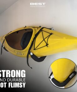 Best Marine and Outdoors Kayak Storage Rack, 2 Premium Wall Mount Racks for Kayaks & SUP Paddle Boards, 125lb Weight Capacity, Indoor Outdoor Paddleboard & Kayaking Accessories 32 71dscREF38L