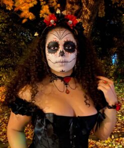 ArRord Handmade Retro Black Lace Vampire Gothic Jewelry Women Bracelet and Ring with Flower for Dinner Birthday Wedding Bridal Party 21 71dsvHiq3aL