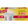 Glad Small Trash Bags - 4 Gallon White Trash Bag - 30 Count 30 bags
