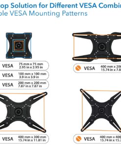 Mount-It! Full Motion TV Wall Mount With Articulating Arm | Tilt, Swivel, and Rotation Motion Mount | Flat Screen Bracket for 23-55” | VESA Compatible up to 400x400 | 66 lbs Capacity 26 71dtcPGp JL