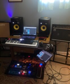 On-Stage RS7000 Tilt-Back Amp Stand (Setup for Guitar Combo Amplifiers and Speakers, 150 lb Capacity, Adjustable Height, Nonslip Rubber Arms and Feet, Portable, Folding, Steel, Black) 39 71du wqD2KL