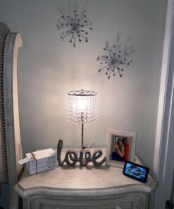 SH Lighting Crystal Inspired Table Desk Lamp - Features Convenient Pull Chain - 19" Tall Great for Bedrooms, Living Rooms, or Offieces - Chrome Silver 35 71duA7QJmxL