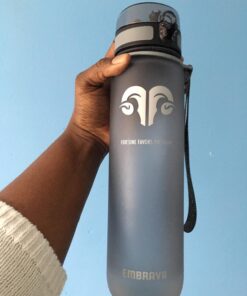 Embrava Best Sports Water Bottle - 32oz Large - Fast Flow, Flip Top Leak Proof Lid w/One Click Open - Non-Toxic BPA Free & Eco-Friendly Plastic - For Men & Women Gray 43 71duC07iIzL 1