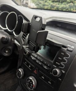 APPS2Car Sturdy CD Slot Phone Mount with One Hand Operation Design, Hands-Free Car Phone Holder Universally Compatible with All iPhone & Android Cell Phones, for Smartphone Mobile Black 41 71ducyRpN1L