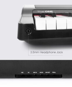 The ONE Keyboard Piano, 61 Key Piano Keyboard for Beginner/Professional, Electric Piano w/Lighted Keys, Music Stand & Piano App, Supports USB MIDI/Audio/Microphone/Headphones/Sustain Pedal Onyx Black 16 71dwEj36DHL