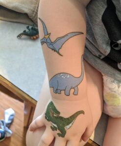 xo, Fetti Dinosaur Tattoos for Kids - 34 styles | Birthday Party Supplies Boy, Dino Party Favors, T-rex Decorations Boy Dino 30 71dwJp DcuL
