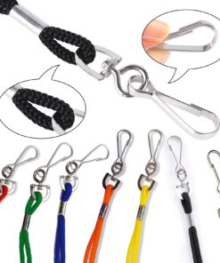 HOSL 100 Pack Badge Lanyards Office Lanyard ID Card Lanyards Business Card Lanyards Students Lanyards Employee Lanyards Round 36" With Swivel Hook (Blue) 100pack Blue 15 71dwO0g6veL