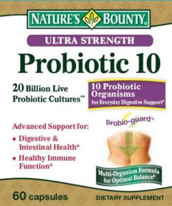 Probiotics by Nature's Bounty, Ultra Strength Probiotic 10, Immune Health & Digestive Balance, 60 Capsules 21 71dx8HzhpYL 1