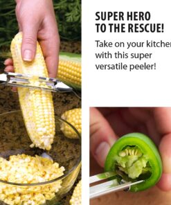 Rada Cutlery Deluxe Vegetable Peeler – Stainless Steel Blade With Aluminum Handle, 8-3/8 Inches 1 9 71dxX 4TyyL