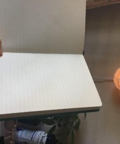 Lemome Thick Classic Notebook with Pen Loop A5 College Ruled Hardcover Writing Notebook with Pocket + Page Dividers Gifts, Banded, Large, 180 Pages, 8.4 x 5.7 in green 56 71dxrDK6a2L