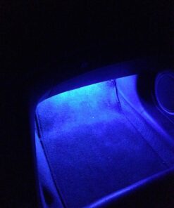 OPT7 Aura Interior Car Lights with Remote Control, Color Change, Music Sync Inside Ambient Lighting Kit, LED Lights for Car Truck Under Dash Accessories, Charger Adapter 12V, 4pc Single Row LED Strip RGB (Red, Green, Blue) 56 71dy3VIC tL