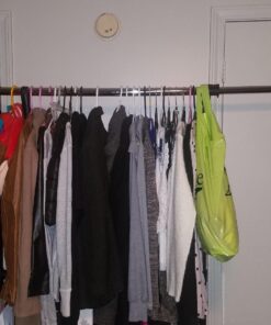 Honey-Can-Do GAR-01767 Dual Rod Expandable Garment Rack with Wheels, ,Black,60in L x 17in W x 73in H 23 71dySXEsG0L