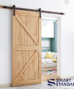 SMARTSTANDARD 6.6FT Barn Door Hardware kit, Barn Door Track, Sliding Door Hardware kit, Smoothly and Quietly -Heavy Duty Sturdy -Easy to Install, Fit 36"-40" Wide Panel (I Shape Hanger) 6.6 Feet 29 71dyTTXXmsL