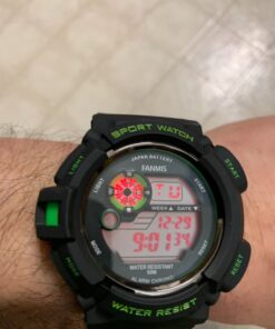FANMIS Mens Military Multifunction Digital LED Watch Electronic Waterproof Alarm Quartz Sports Watch Green 28 71dyilZOsIL