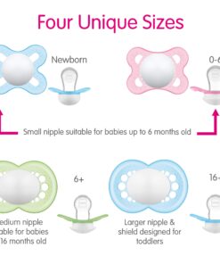 MAM Night Pacifiers , MAM Pacifiers 6+ Months, Best Pacifier for Breastfed Babies, Glow in the Dark Pacifier, Baby Boy Pacifier, 6-16 (Pack of 2) 39 71dymVdwTaL 1