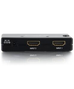 C2G 2-Port HDMI Selector Switch, Slim Design, 40349 Black 2 Port 8 71e03iZQCDL