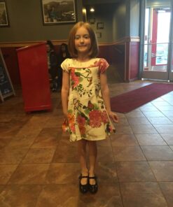 Lilax Girls' Gold Glitter Floral Dress 6 Pink 15 71e0jQC9qvL