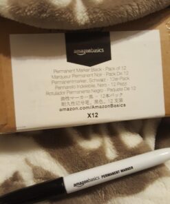 Amazon Basics Fine Point Tip Permanent Markers, Black, 12-Pack 1 Count (Pack of 12) 47 71e1KNH6vmL