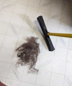 FURemover Original Indoor Pet Hair Rubber Broom with Carpet Rake and Squeegee, Black and Yellow FURemover Original Indoor Broom 45 71e1kJodQUL