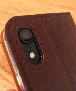 Snakehive iPhone XR Vintage Wallet || Genuine Leather Wallet Phone Case || Real Leather with Viewing Stand & 3 Card Holder || Flip Folio Cover with Card Slot (Brown) Apple iPhone XR Brown 42 71e1kxAvEiL 2