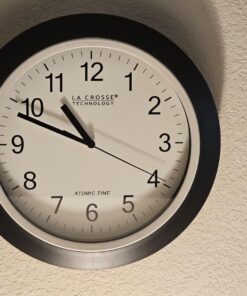 La Crosse Technology WT-3129B 12 Inch Atomic Analog Wall Clock, Pack of 1, Black 25 71e26JZmkJL