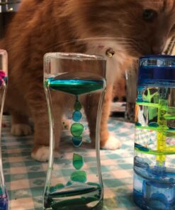 HeyWhey Liquid Motion Bubbler Timer- Ideal Sensory Toy for Kids and Adults, 3-Pack, Calming Stress Relief Fidget Toys for Kids with ADHD, Anxiety, and Autism,Desk Decor for Special Education Classroom Blue Spiral 21 71e2X3zulL