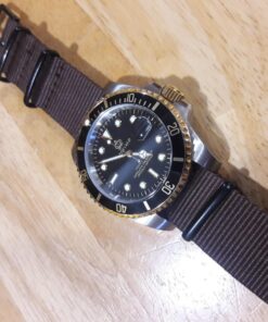 FANMIS Mens Luxury Watches Rotatable Bezel Sapphire Glass Luminous Quartz Silver Gold Two Tone Stainless Steel Watch Gold Black 29 71e3pTFYg6L