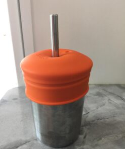 Short Safer Rounded End Stainless Steel Smoothie Straws, Reusable Straight Metal Straws for Half Pint Mason Jars, Coffee Mugs, Small Glasses, Cocktail Straws, 4 Portable Short Stainless Steel Straws 37 71e4IVTlE9L