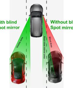 Lebogner 2 Pack Blind Spot Mirrors Car Accessories, 2" Round HD Glass Slim Frameless Convex Rear View Mirror, Wide Angle 360°Rotate 30°Sway Adjustable Stick On Mirror For All Cars, SUV, And Trucks 18 71e4qFoH6GL