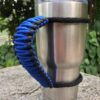 MOCE Handmade Paracord Handle for Yeti/Rtic/Ozark Trail Rambler 30 Oz Tumbler. Blue/black 1 Count (Pack of 1) 53 71e5NmgR19L