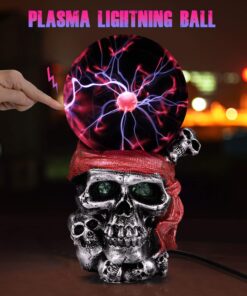 ANQIA Plasma Ball Lamp Touch Sensitive,Party Magical Electrostatic Red Color Crystal Ball for Christmas (Skull) 10 71e6UbGTcOL