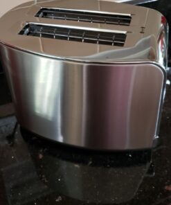 KRUPS KH732D50 2-Slice Toaster, Stainless Steel Toaster, 5 Functions with Cancel, Toasting, Defrost, Reheat and Bagel, Cord Storage, Silver Variable width slots 30 71e77myn1 L