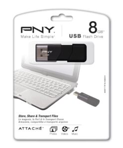 PNY Attache USB 2.0 Flash Drive, 8GB/ BLACK (P-FD8GBATT03-GE) 11 71e7FZm8h2L