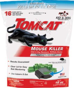 Tomcat Mouse Killer I Tier 1 Refillable Mouse Bait Station, 1 Station with 16 Baits (Bag) 8 71e7so JY2L