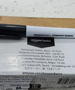 Amazon Basics Fine Point Tip Permanent Markers, Black, 12-Pack 1 Count (Pack of 12) 35 71e8 Pv7wiL