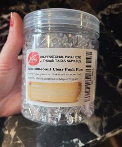 Yalis Push Pins 600 Count, Standard Clear Thumb Tacks Steel Point and Clear Plastic Head 37 71e8E1T7DCL