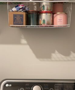 ClosetMaid Wire Hanging Shelf Basket for Storage, Organization in Closet or Pantry, No Assembly or Installation, Durable, 10.68"D x 18.39"W x 7.99"H, White 30 71e91vapHWL