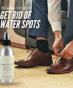 Cadillac Select Premium Water Repellent & Stain Protector Waterproofing Spray Great for use on Suede Shoes, Sheepskin, Nubuck, and Leather Non-aerosol 14 71e9ZtORGCL