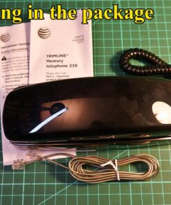 AT&T 210 Basic Trimline Corded Phone, No AC Power Required, Wall-Mountable, Black 41 71eADB4fY4L