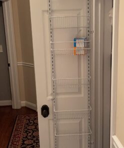 ClosetMaid Adjustable Organizer Rack with Baskets Wall or Over Door Mount, for Kitchen, Pantry, Utility Room, Closet, 12 in. W, White Finish, Inch 12-Inch 52 71eBDPI26UL