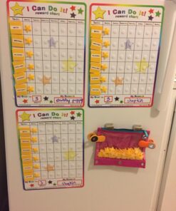 Fun Behavior Reward Chart for Kids – I Can Do It! Chore Chart for Kids with 3D Stars & Tiles – Good-Behavior Chart for Kids at Home or School for Focus, Responsibility, & More by Kenson Kids, 66 Pcs. 31 71eBEvPTKtL 2