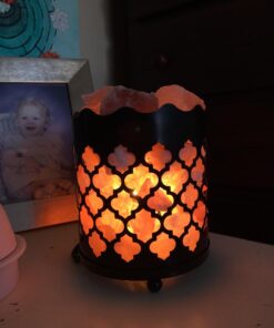 CRYSTAL DECOR Himalayan Pink Salt Lamp Basket & Dimmer Cord Bulb Flanigan1 33 71eBeAudtvL
